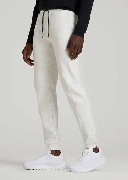 American Tall Men Tech Motion Fleece Joggers for Tall Men in Heather Frost