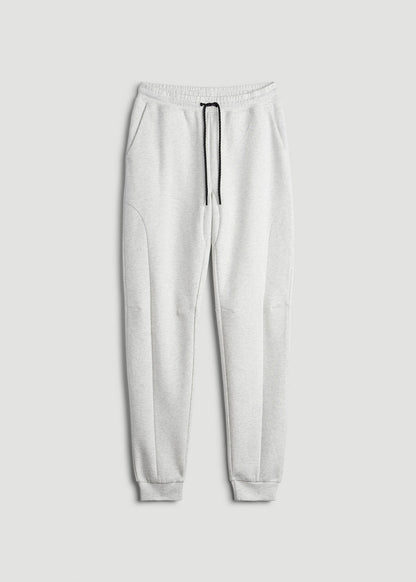American Tall Men Tech Motion Fleece Joggers for Tall Men in Heather Frost