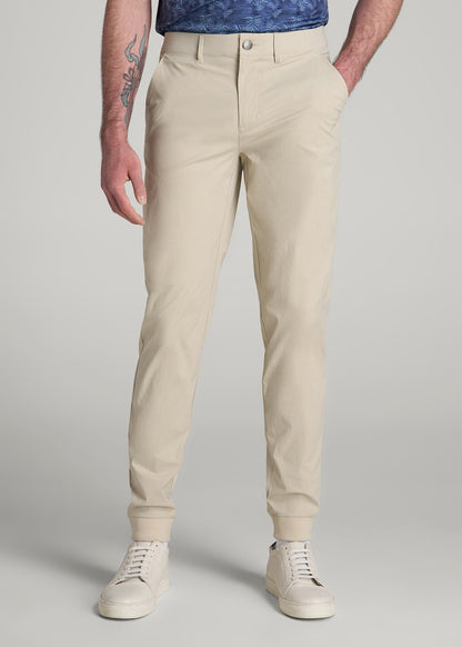 American Tall Men Traveler Joggers for Tall Men in Stone