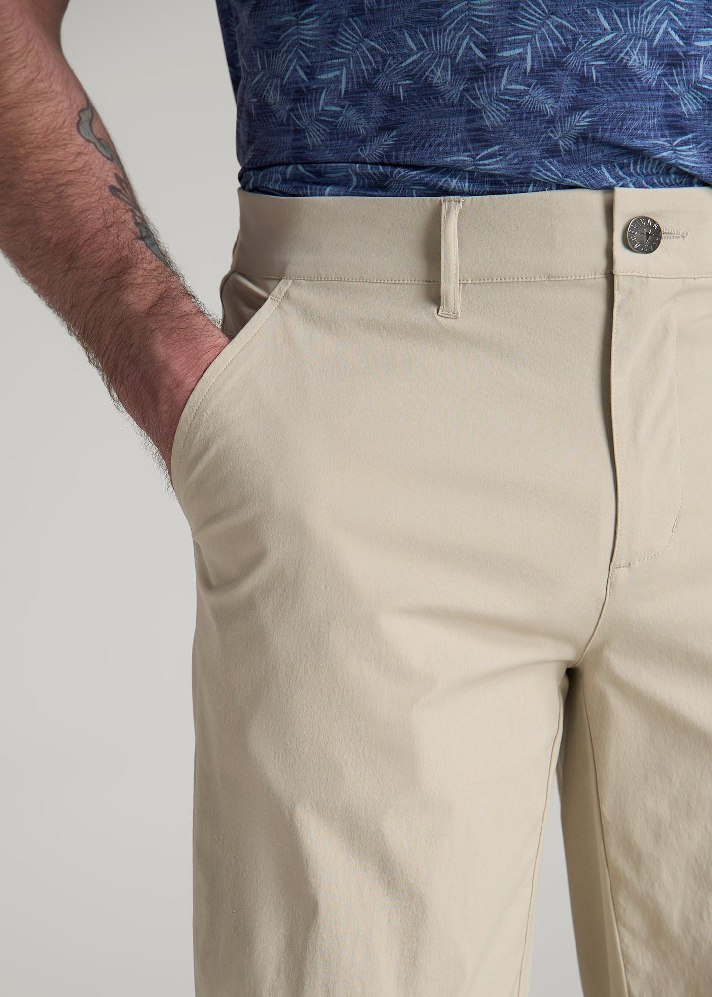 American Tall Men Traveler Joggers for Tall Men in Stone