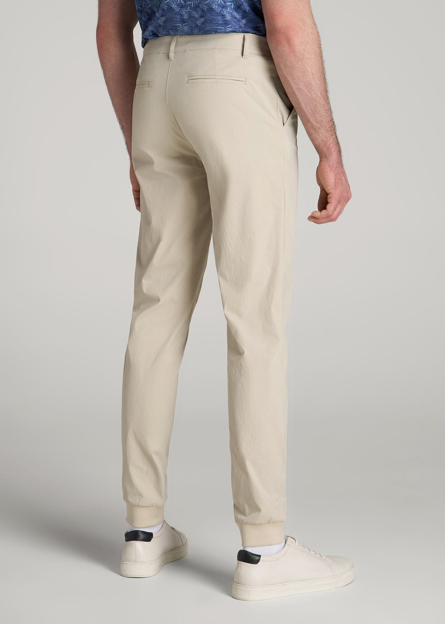 American Tall Men Traveler Joggers for Tall Men in Stone