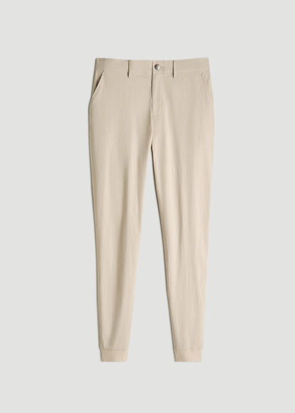 American Tall Men Traveler Joggers for Tall Men in Stone