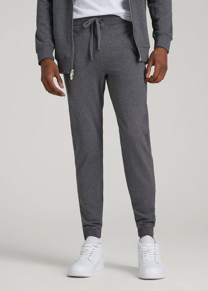 American Tall Men Wearever 2.0 French Terry Joggers for Tall Men in Charcoal Mix