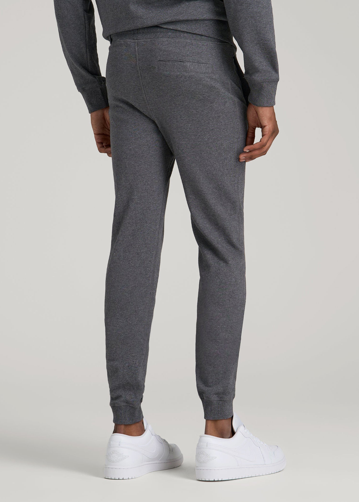 American Tall Men Wearever 2.0 French Terry Joggers for Tall Men in Charcoal Mix