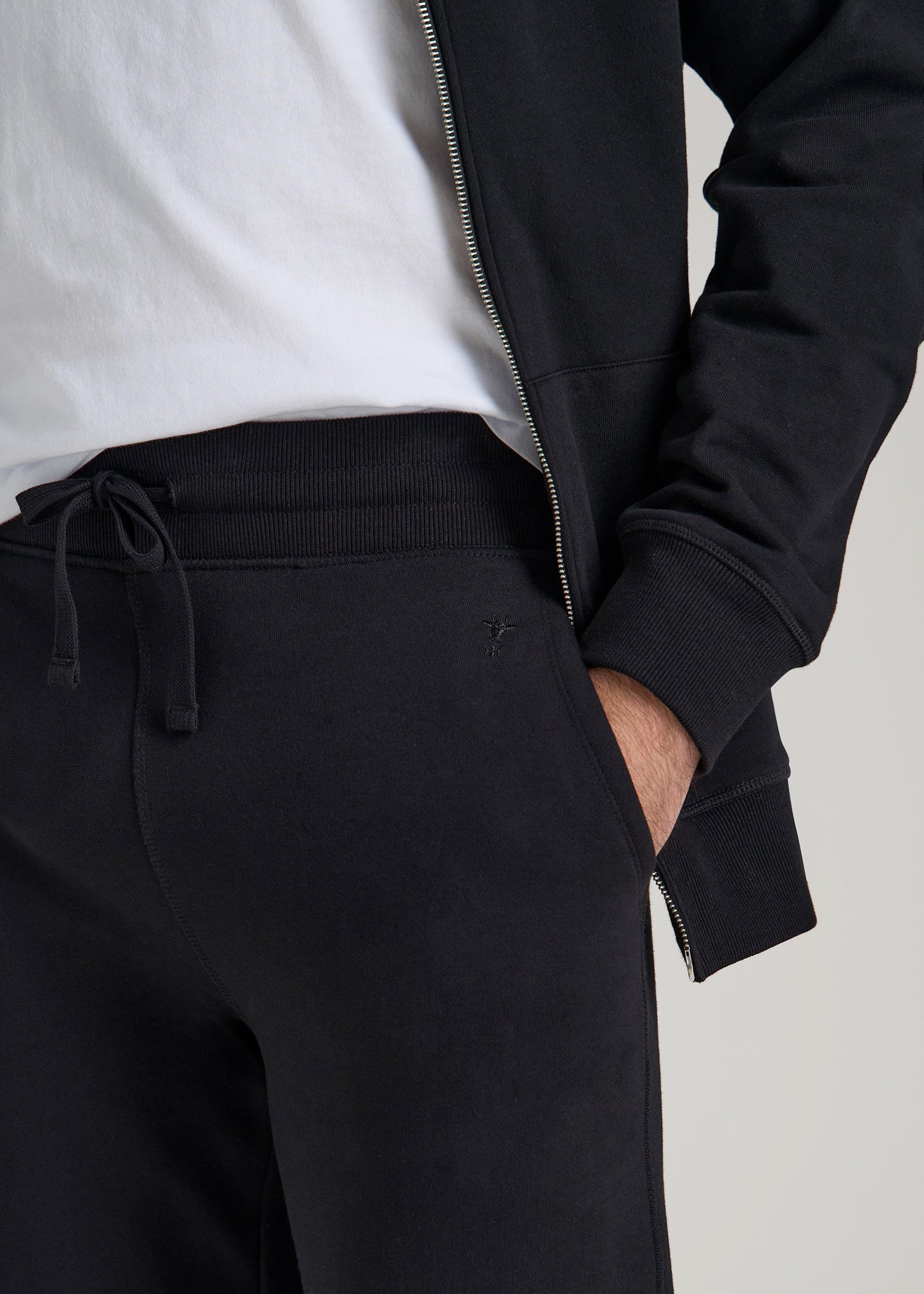 American Tall Men Wearever 2.0 Fleece Sweatpants for Tall Men in Black
