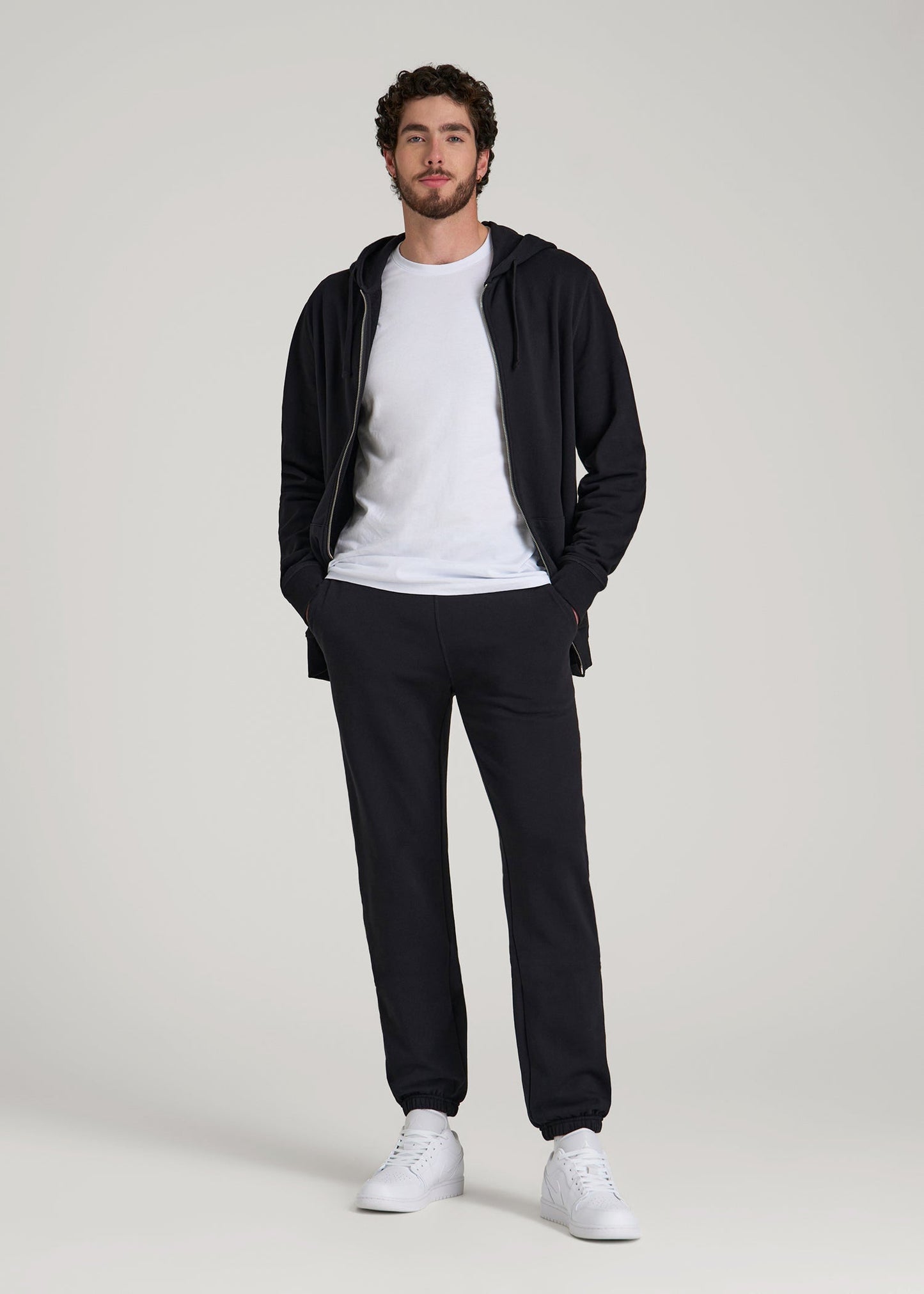 American Tall Men Wearever 2.0 Fleece Sweatpants for Tall Men in Black
