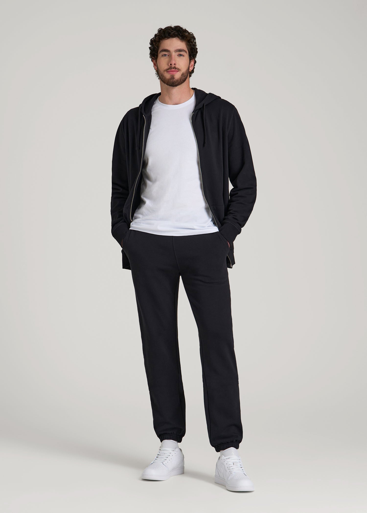 American Tall Men Wearever 2.0 Fleece Sweatpants for Tall Men in Black