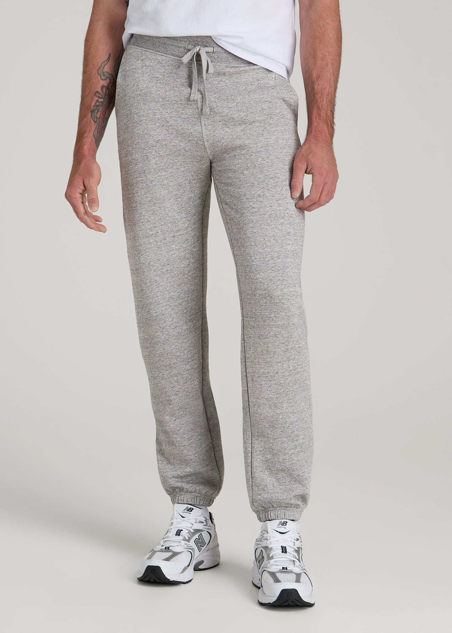 American Tall Men Wearever 2.0 Fleece Sweatpants for Tall Men in Heathered Grey