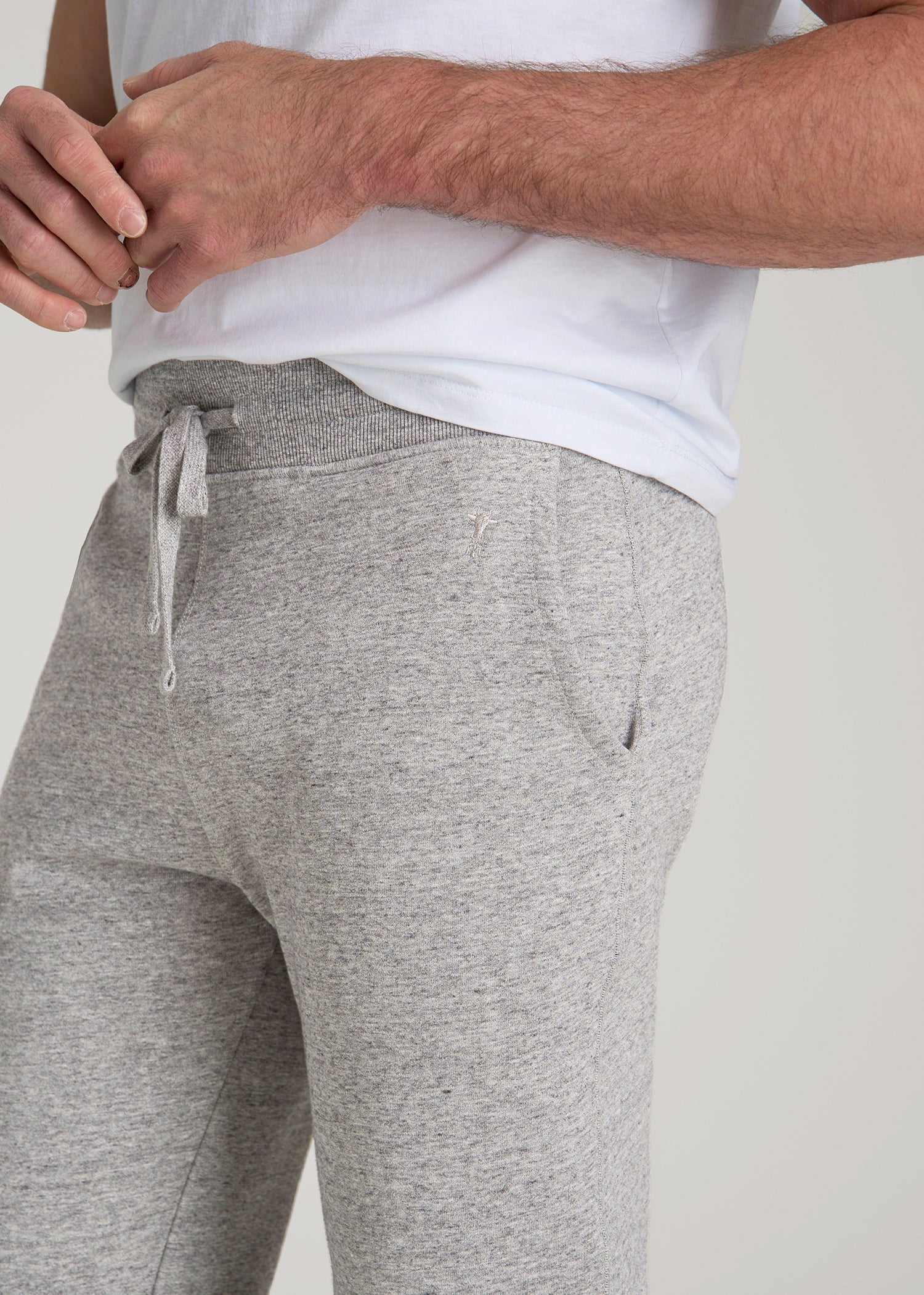 American Tall Men Wearever 2.0 Fleece Sweatpants for Tall Men in Heathered Grey