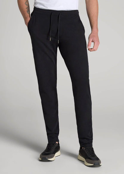 American Tall Men Microsanded French Terry Sweatpants for Tall Men in Black