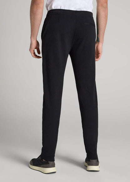 American Tall Men Microsanded French Terry Sweatpants for Tall Men in Black