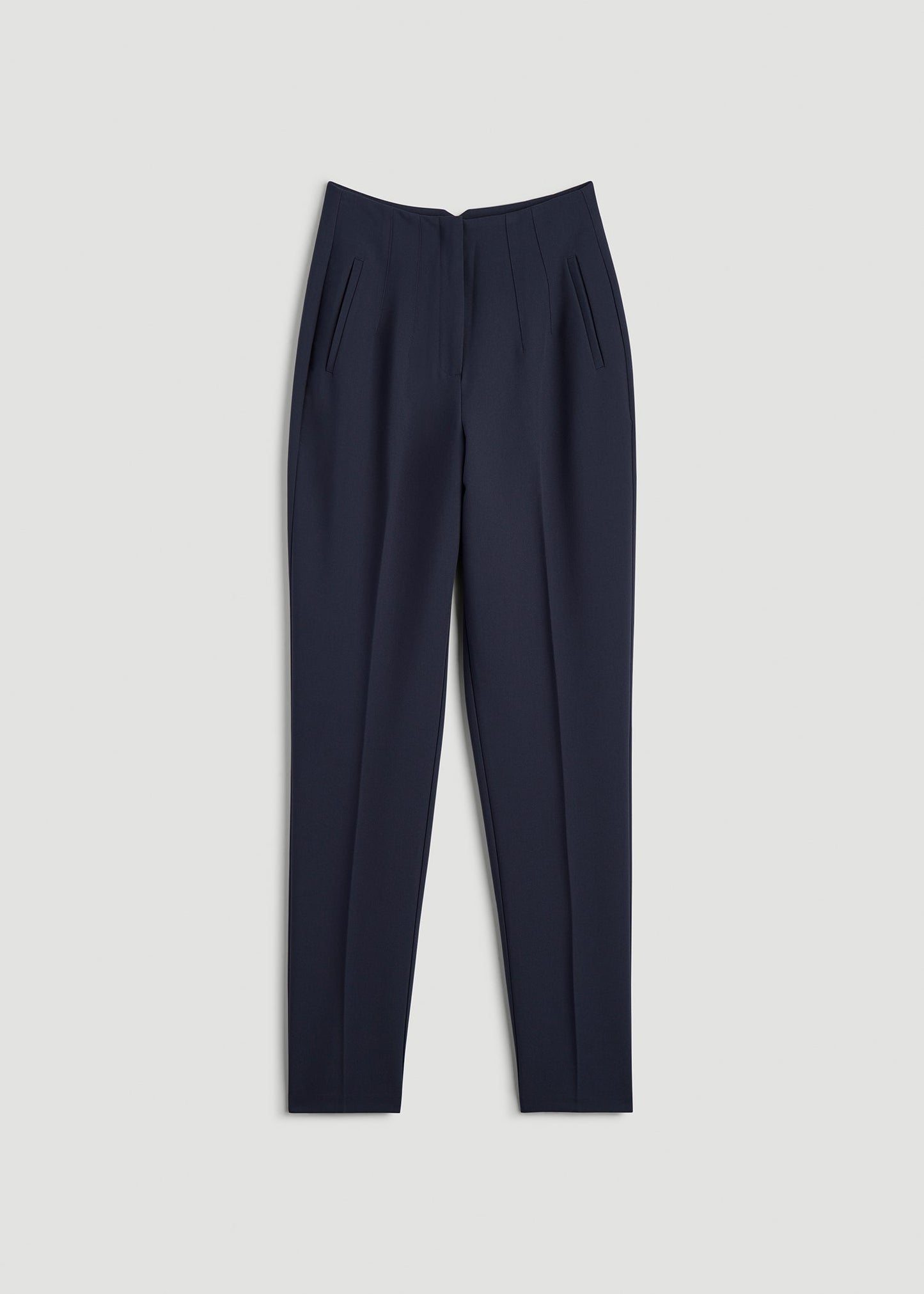 American Tall Men|Women High Rise Pants with Darts for Tall Women in Navy