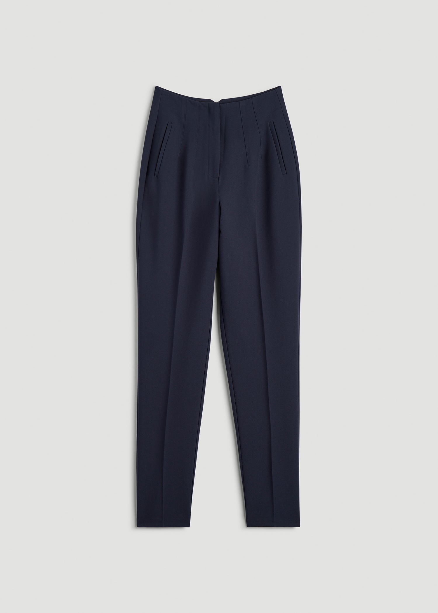 American Tall Men|Women High Rise Pants with Darts for Tall Women in Navy