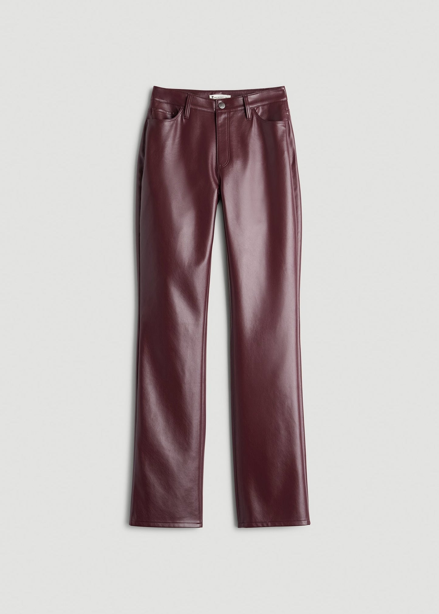 American Tall Women True Touch Leather Straight Leg Pants for Tall Women in Port Royale