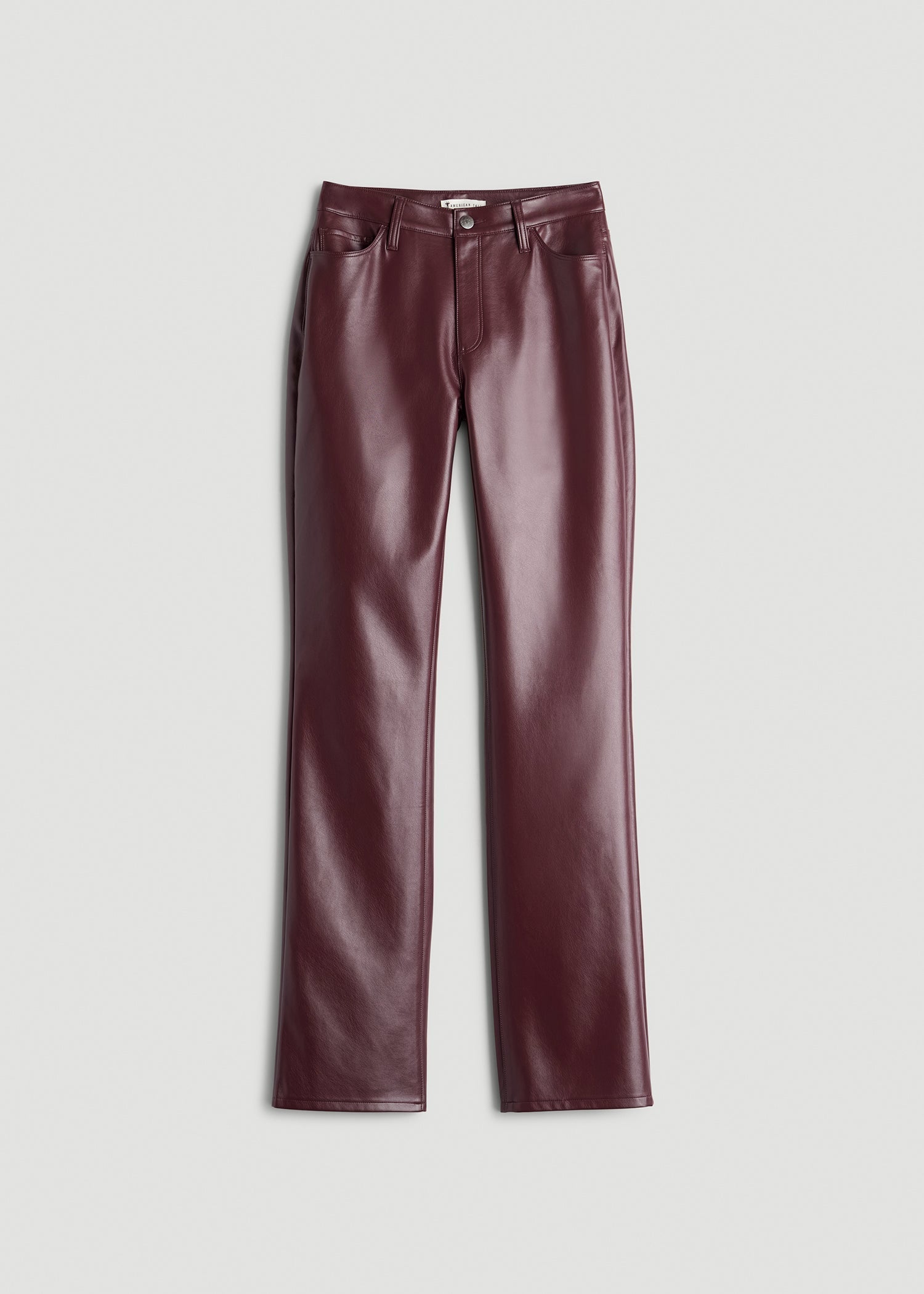 American Tall Women True Touch Leather Straight Leg Pants for Tall Women in Port Royale