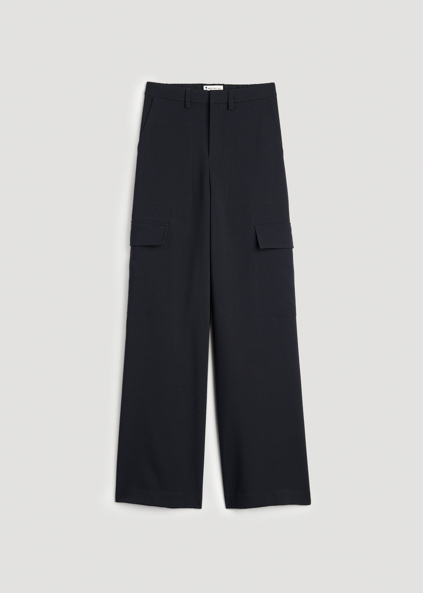 American Tall Women|Men Cargo Wide Leg Dress Pants for Tall Women in Black
