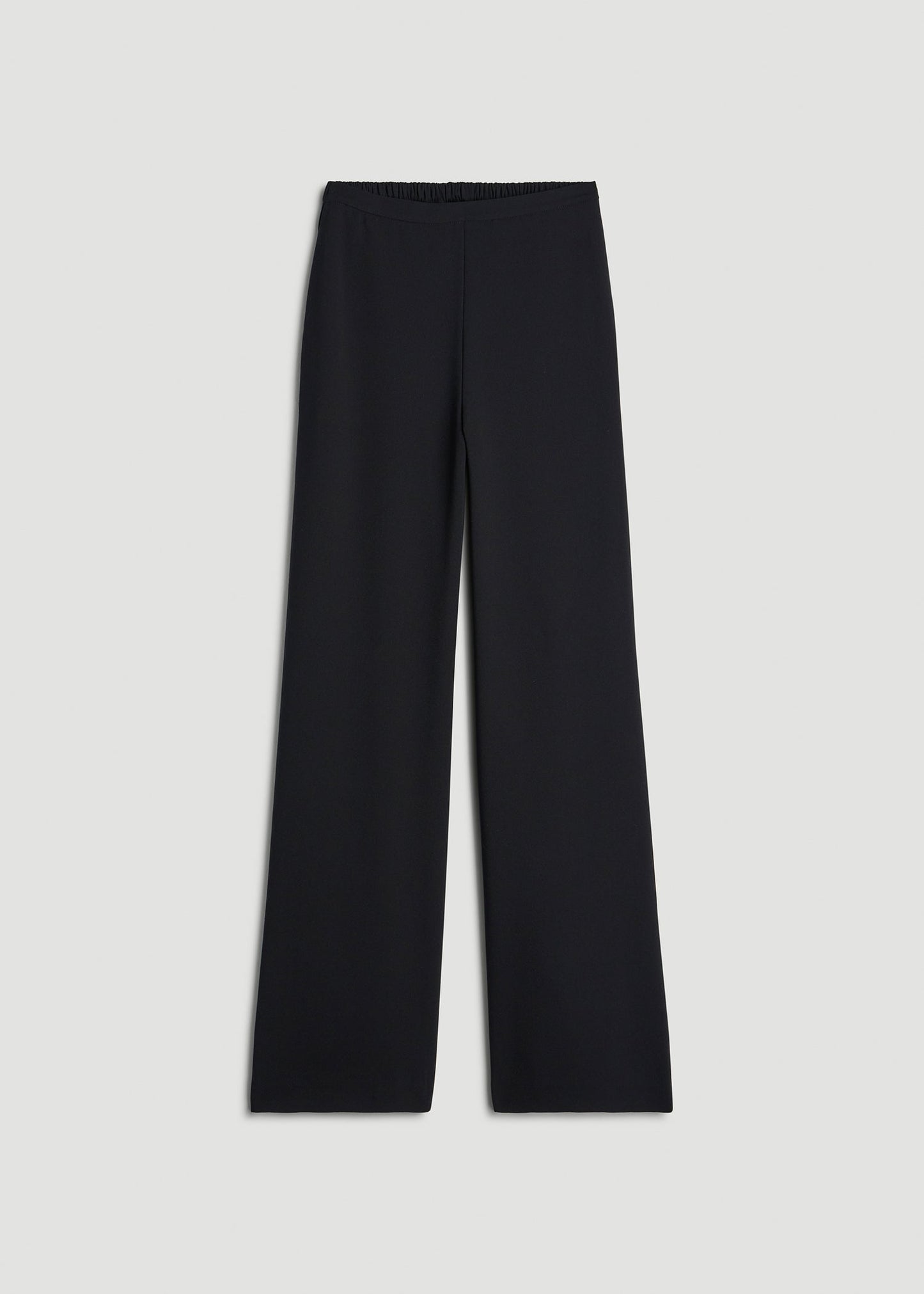 American Tall Women Pull-On Crepe Ultra Wide Pants for Tall Women in Black