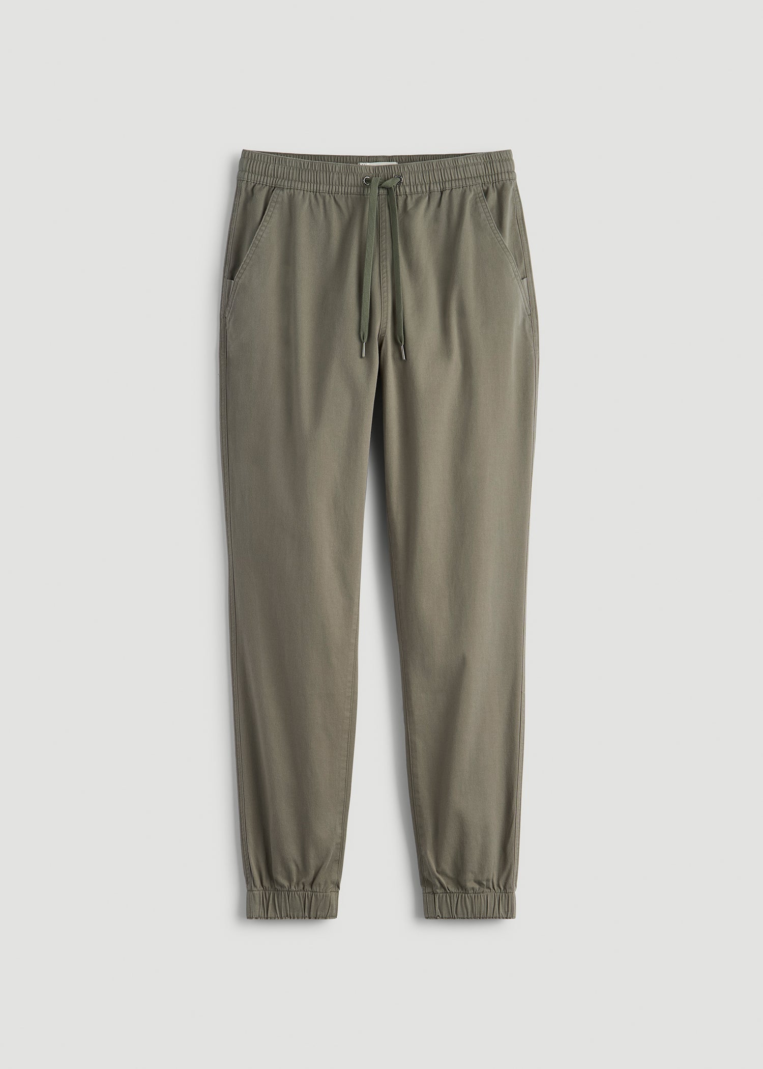 American Tall Women|Men Twill Jogger Pants for Tall Women in Olive
