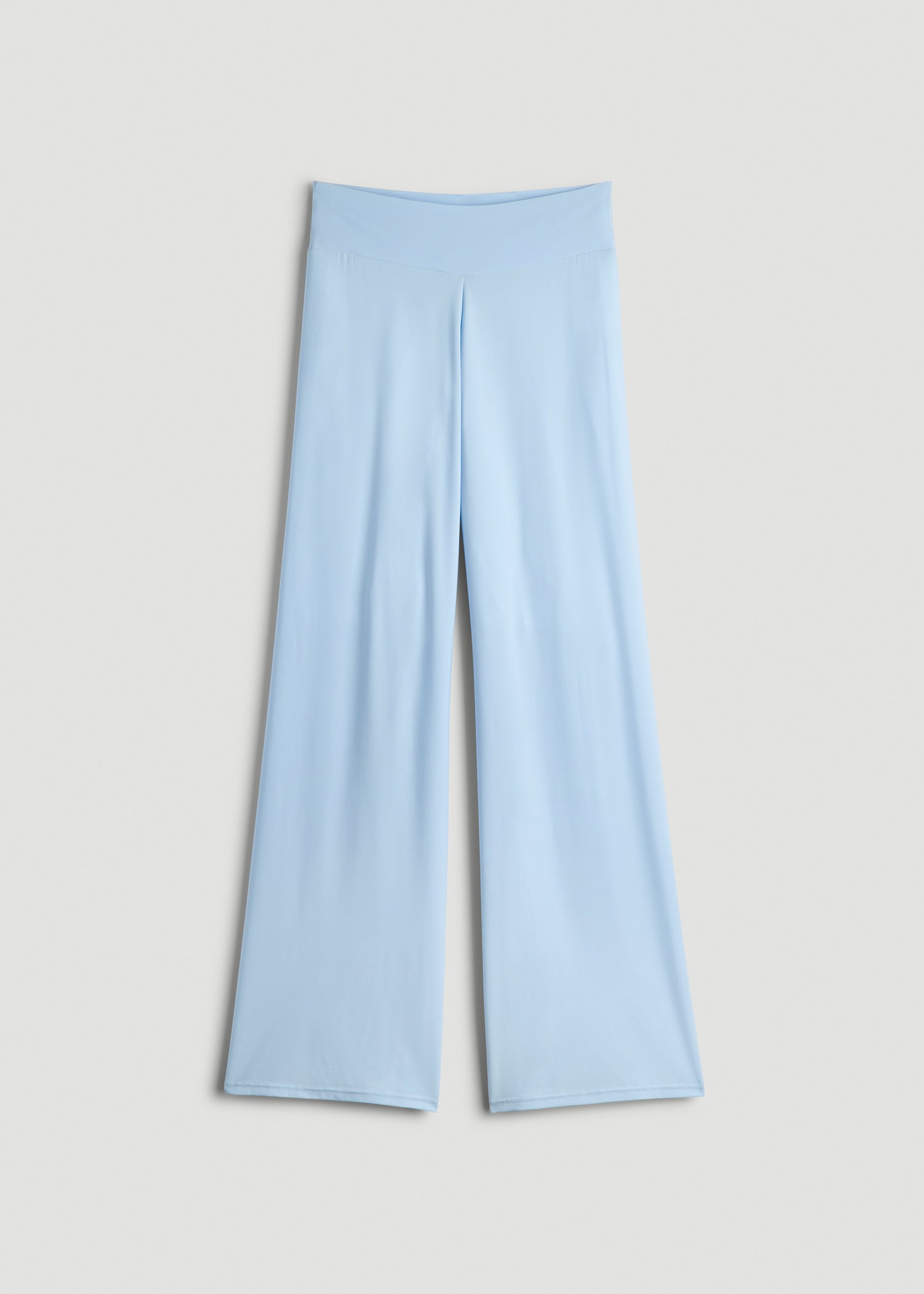 American Tall Women|Men Pull-On Breezy Wide Leg Pants for Tall Women in Ice Blue