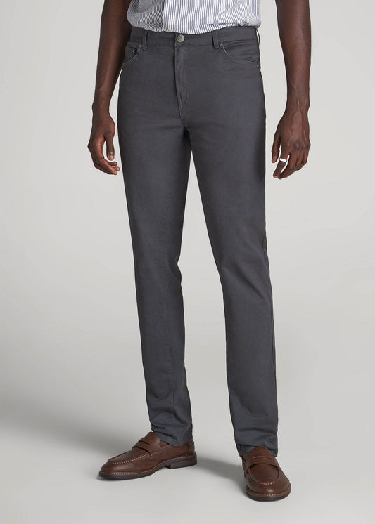 American Tall Men Dylan Slim Fit Five-Pocket Pants For Tall Men in Iron Grey