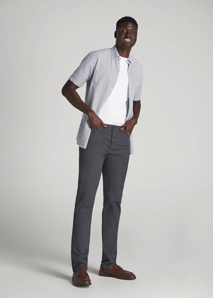American Tall Men Dylan Slim Fit Five-Pocket Pants For Tall Men in Iron Grey
