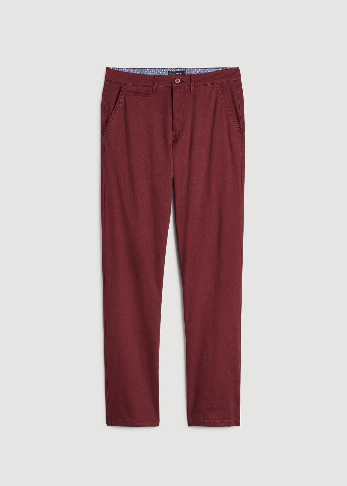 American Tall Men J1 STRAIGHT Leg Chinos for Tall Men in Red Ochre