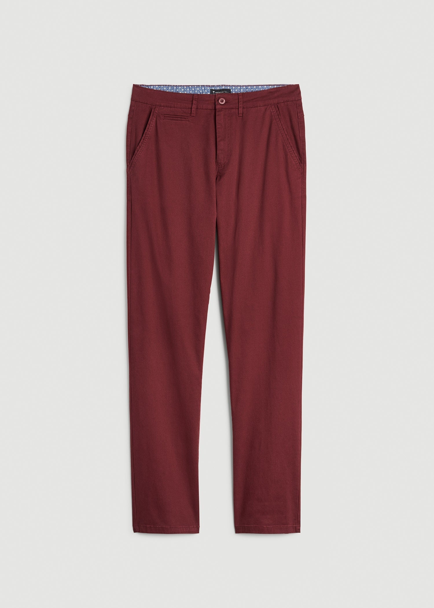 American Tall Men J1 STRAIGHT Leg Chinos for Tall Men in Red Ochre