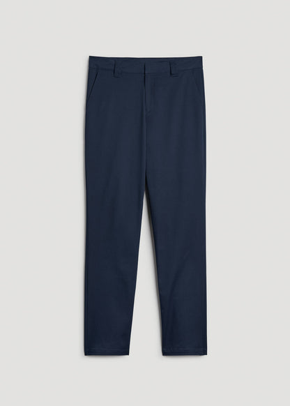 American Tall Men LJ&S Stretch Twill STRAIGHT-LEG Work Pants for Tall Men in Marine Blue