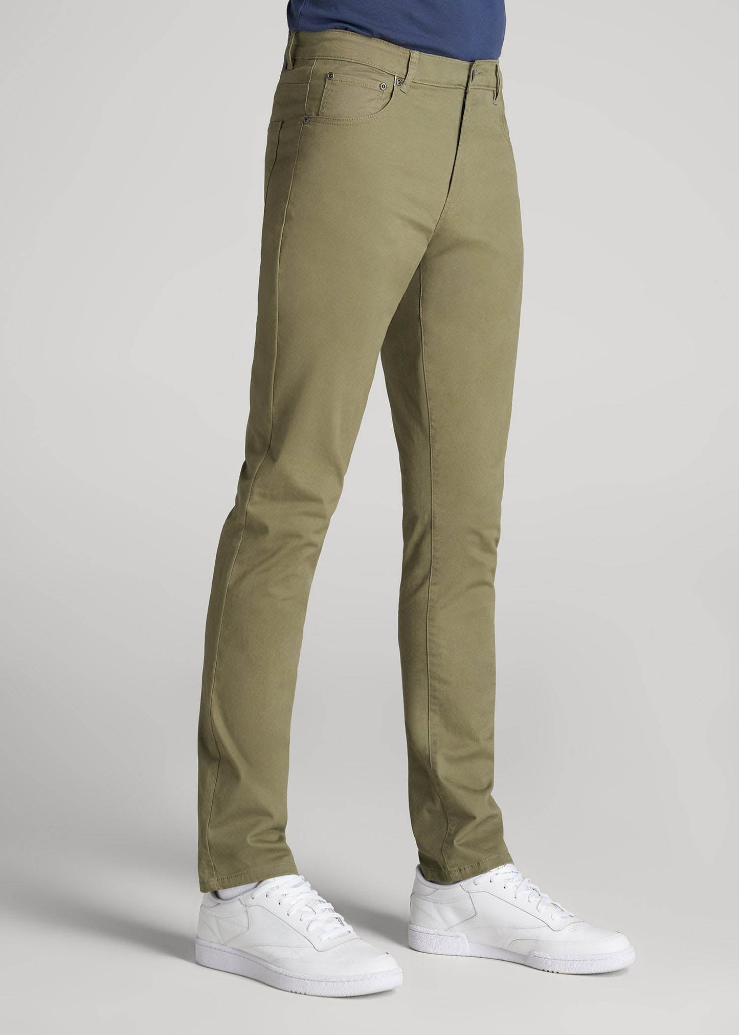 American Tall Men Carman TAPERED Fit Five Pocket Pants for Tall Men in Fatigue Green