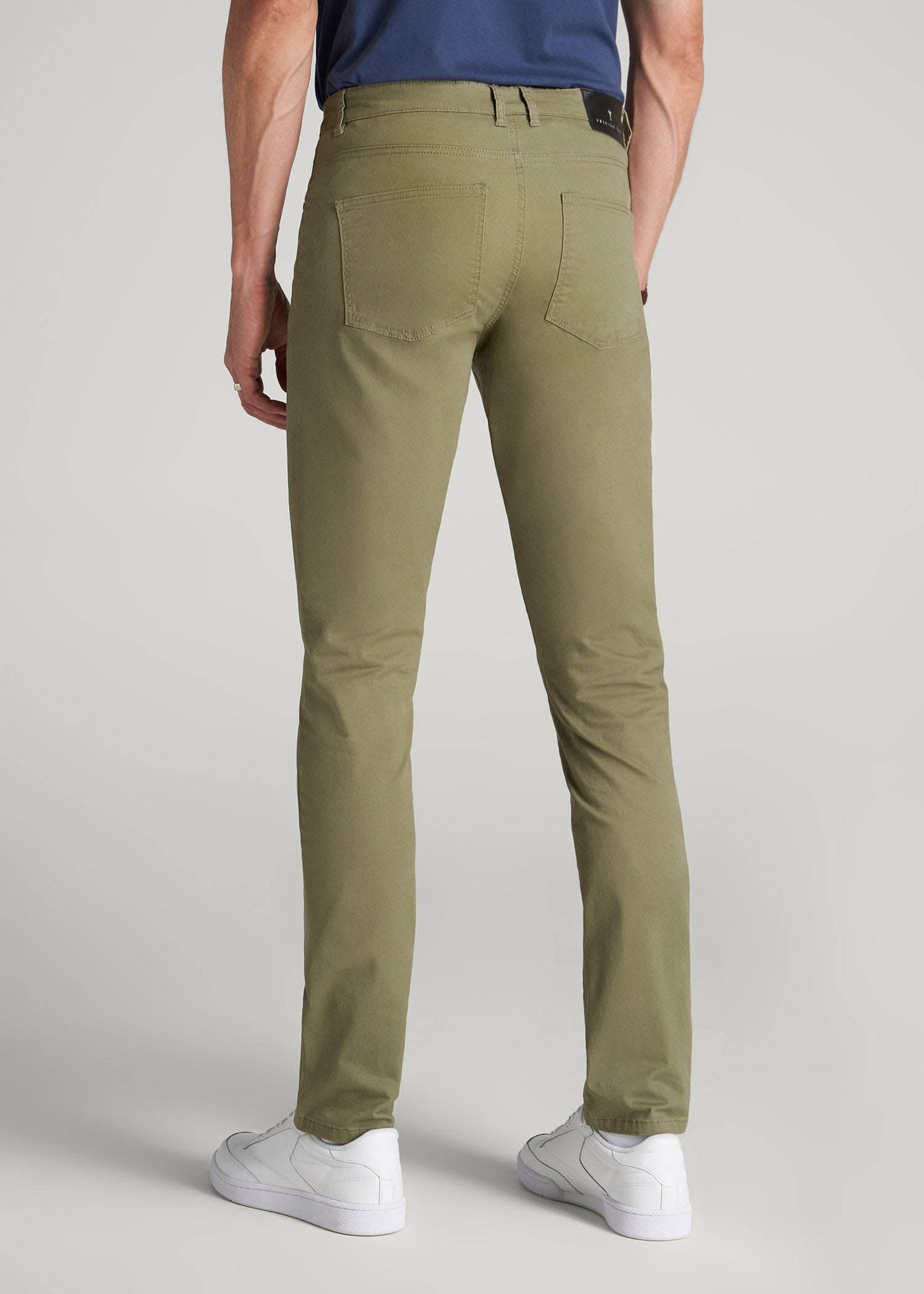 American Tall Men Carman TAPERED Fit Five Pocket Pants for Tall Men in Fatigue Green