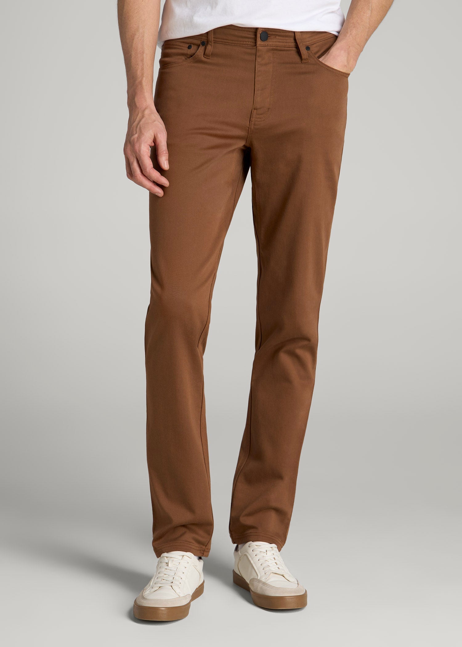 American Tall Men Everyday Comfort 5-Pocket TAPERED-FIT Pant for Tall Men in Nutshell