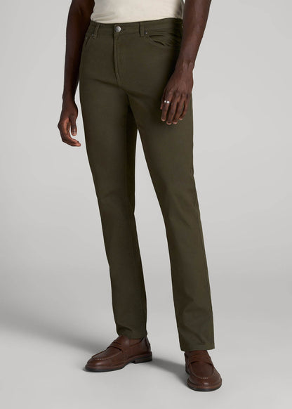 American Tall Men Carman TAPERED Fit Five Pocket Pants for Tall Men in Camo Green