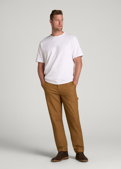 American Tall Men LJ&S Stretch Canvas REGULAR-FIT Carpenter's Pants for Tall Men in Dusty Brown