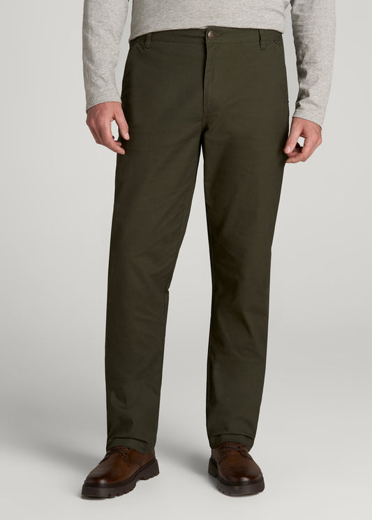American Tall Men LJ&S Stretch Canvas REGULAR-FIT Carpenter's Pants for Tall Men in Thyme Green