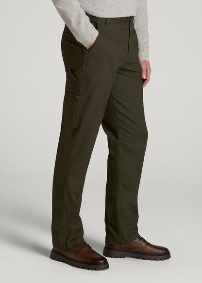 American Tall Men LJ&S Stretch Canvas REGULAR-FIT Carpenter's Pants for Tall Men in Thyme Green