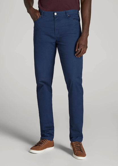 American Tall Men Dylan Slim Fit Five-Pocket Pants For Tall Men in Marine Navy