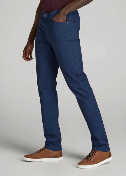 American Tall Men Dylan Slim Fit Five-Pocket Pants For Tall Men in Marine Navy