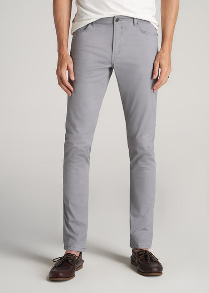 American Tall Men Carman TAPERED Fit Five Pocket Pants for Tall Men in Pebble Grey