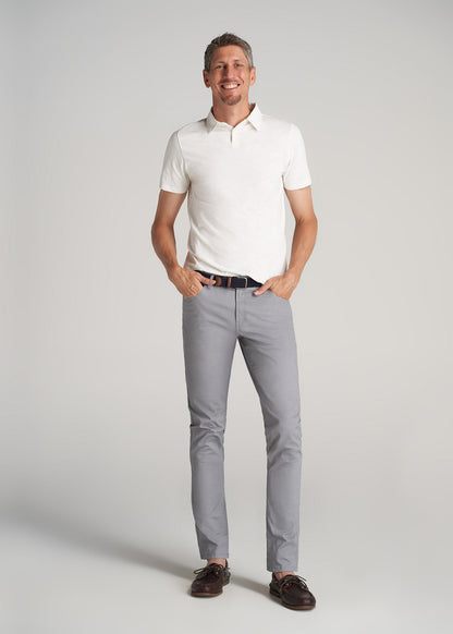 American Tall Men Carman TAPERED Fit Five Pocket Pants for Tall Men in Pebble Grey