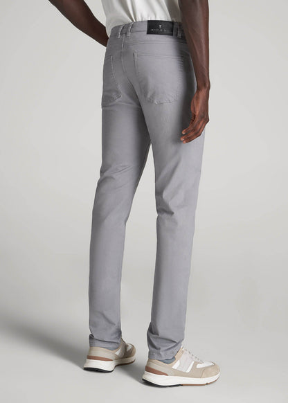 American Tall Men Dylan Slim Fit Five-Pocket Pants For Tall Men in Pebble Grey