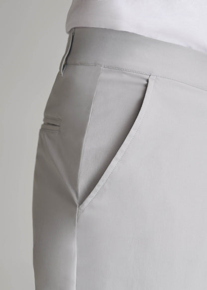 American Tall Men TAPERED FIT Traveler Chino Pants for Tall Men in Light Grey