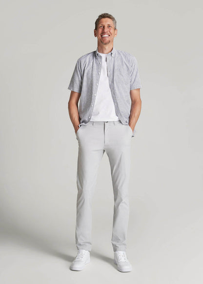 American Tall Men TAPERED FIT Traveler Chino Pants for Tall Men in Light Grey