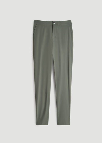 American Tall Men TAPERED FIT Traveler Chino Pants for Tall Men in Light Grey