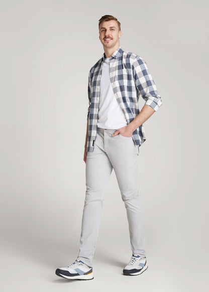 American Tall Men TAPERED-FIT Traveler Pants for Tall Men in Light Grey