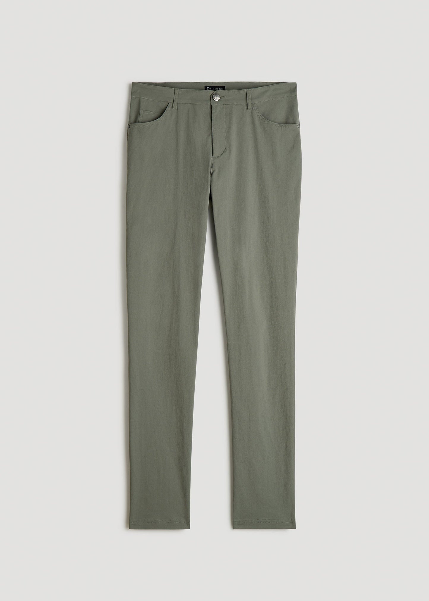American Tall Men TAPERED-FIT Traveler Pants for Tall Men in Light Grey