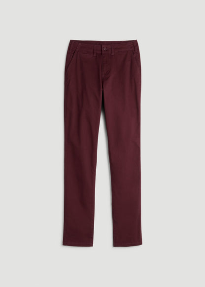 American Tall Women High Rise Tapered Chino Pants for Tall Women in Port Royale