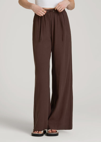 American Tall Women Relaxed Pull-On Pants for Tall Women in Espresso