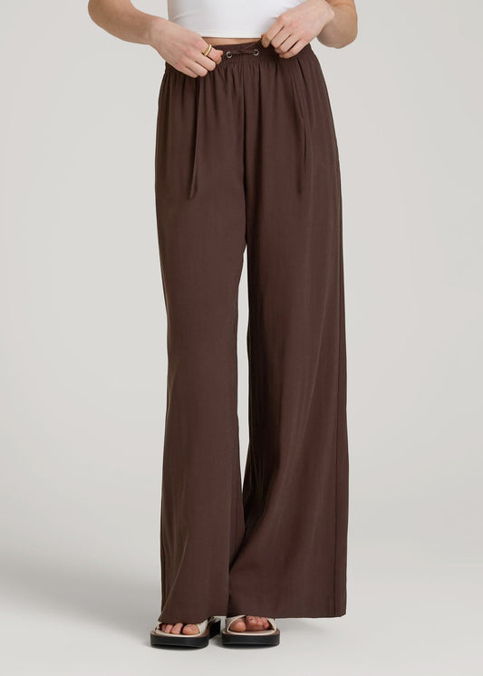 American Tall Women Relaxed Pull-On Pants for Tall Women in Espresso