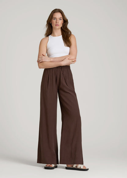 American Tall Women Relaxed Pull-On Pants for Tall Women in Espresso