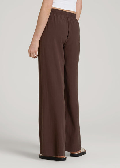 American Tall Women Relaxed Pull-On Pants for Tall Women in Espresso